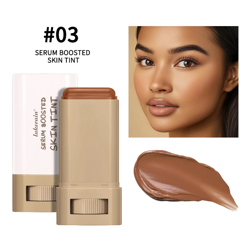 Foundation Tint Stick Balm Serum Boosted Skin Tint Moisturizing Silky Texture Foundation Stick Plumper Travel 6 Colors Stick Ma