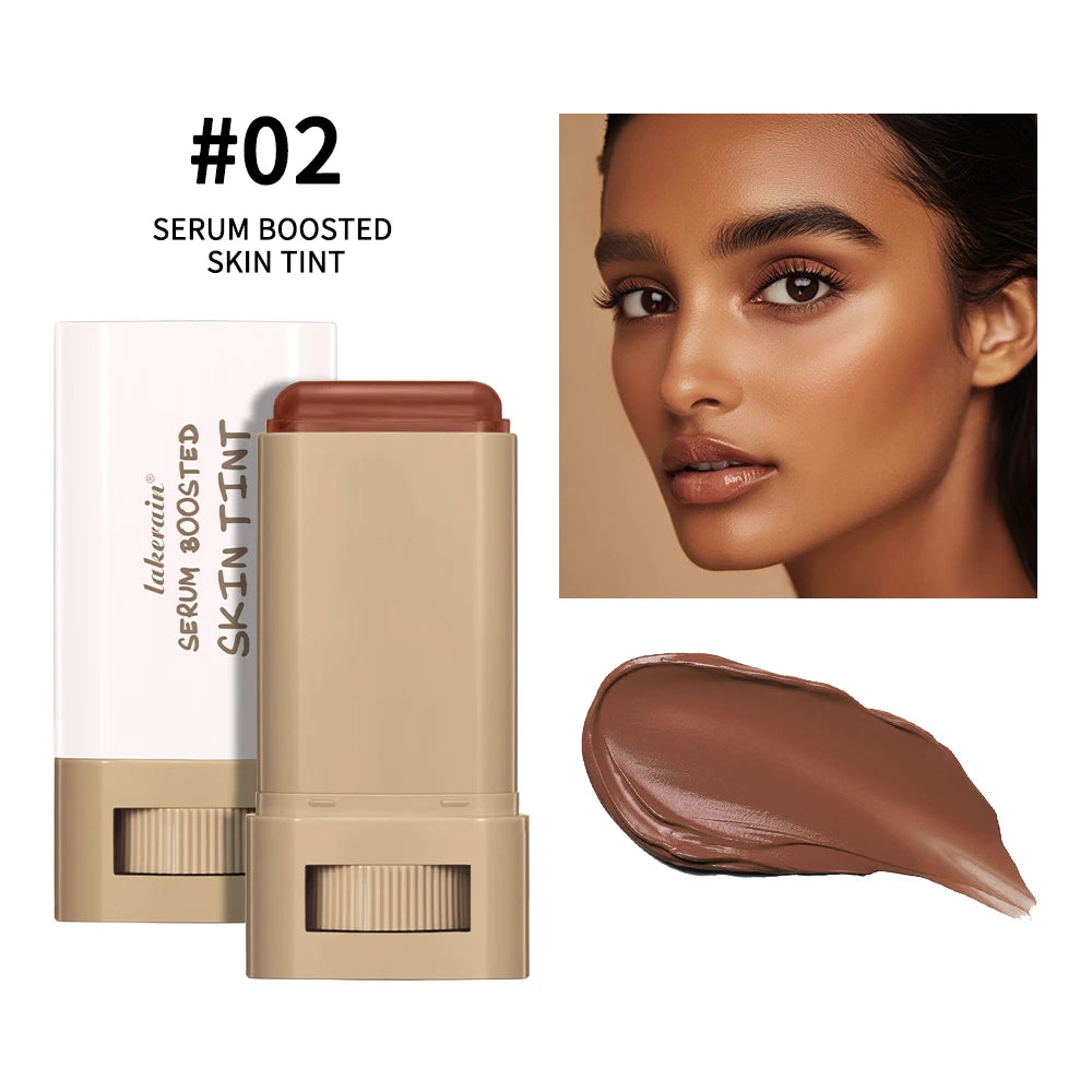 Foundation Tint Stick Balm Serum Boosted Skin Tint Moisturizing Silky Texture Foundation Stick Plumper Travel 6 Colors Stick Ma