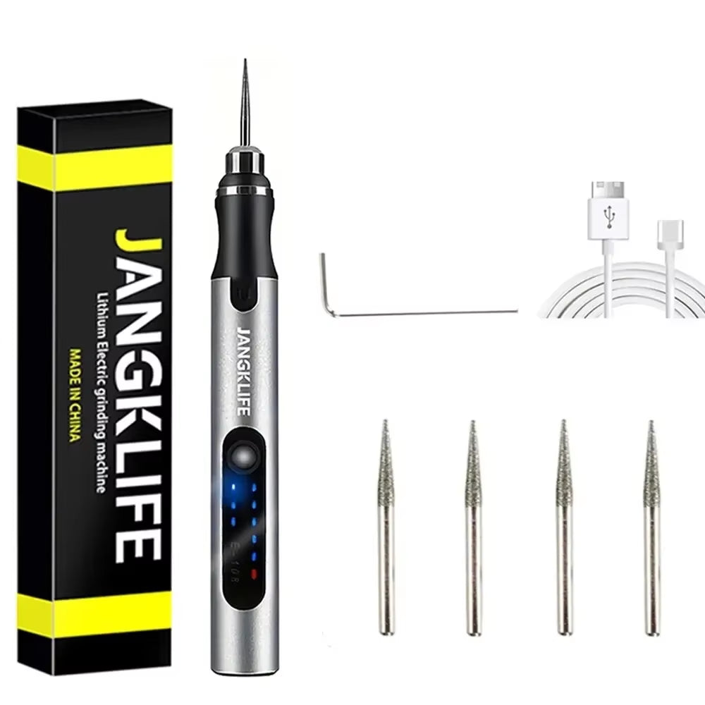 USB Cordless Rotary Tool Kit Woodworking Engraving Pen DIY For Jewelry Metal Glass Mini Wireless Drill