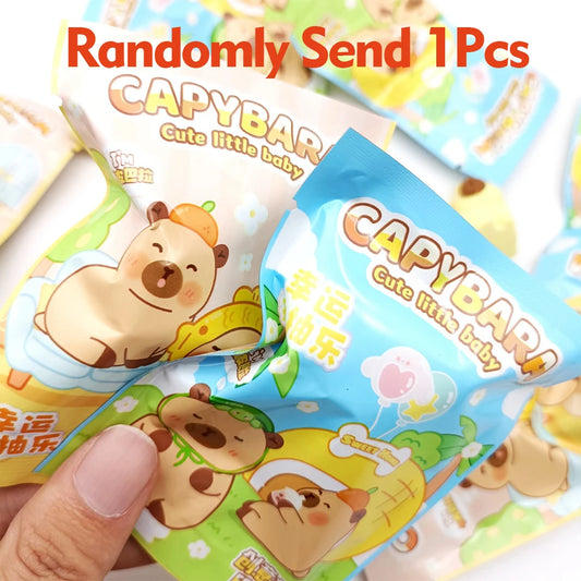 Kawaii Capybara Figure Pencil Eraser Blind Box Cute Animal Erasers Stationery Student Supplies Stationery Wholesale Gifts
